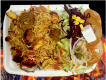 Arroz con Tikka Kebab  : RJ Tandoori Grill - Doner - Kebab - Pizza - Burger - Take Away